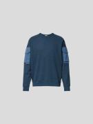 Ten C Oversized Sweatshirt aus Baumwolle in Blau, Größe L