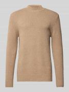 Drykorn Strickpullover mit Stehkragen Modell 'ZAYYN' in Beige, Größe L