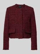 Mango Regular Fit Blazer mit Woll-Anteil  Modell 'PORTO' in Bordeaux, ...