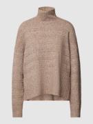 Vero Moda Strickpullover mit Stehkragen Modell 'Doffy' in Mittelbraun,...