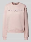 Tommy Hilfiger Regular Fit Sweatshirt mit Logo-Stitching in Rosa, Größ...