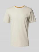 BOSS Orange T-Shirt mit Label-Patch Modell 'Tales' in Beige, Größe L