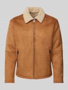 Only & Sons Jacke mit Reißverschlusstaschen Modell 'ROYCE' in Cognac, ...