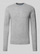 MCNEAL Regular Fit Strickpullover aus reiner  Lammwolle in Mittelgrau ...