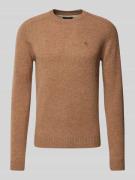 MCNEAL Regular Fit Strickpullover aus reiner  Lammwolle in Mittelbraun...