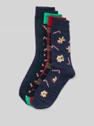 Jack & Jones Socken mit Label-Detail Modell 'XMAS CANDY' im 5er-Pack i...