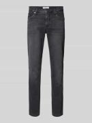 Brax Slim Fit Jeans mit Knopfverschluss Modell 'CADIZ' in Anthrazit, G...