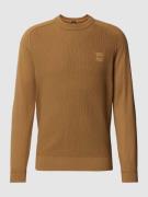 BOSS Orange Strickpullover mit Kaschmir-Anteil Modell 'KESOM' in Camel...