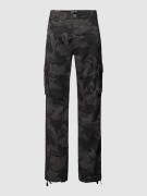 Alpha Industries Cargohose mit Allover-Muster in Black, Größe 30