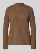 MAERZ Muenchen Strickpullover mit Turtleneck in Mud Melange, Größe 38