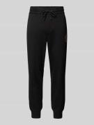 BOSS Relaxed Fit Sweatpants mit Label-Badge Modell 'Lamont' in Black, ...