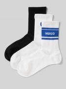 Hugo Blue Socken mit Label-Detail im 3er-Pack in Weiss, Größe 1