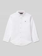 Tommy Hilfiger Kids Hemd mit Button-Down-Kragen in Weiss, Größe 104