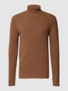 CINQUE Rollkragenpullover in unifarbenem Design Modell 'Zino' in Taupe...