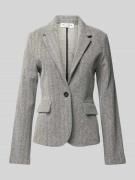 MARC O POLO Regular Fit Jersey-Blazer mit Fischgrätenmuster in Hellgra...