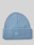 Marc O'Polo Denim Beanie mit Label-Badge in Bleu, Größe 1