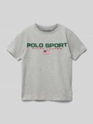 Polo Sport Regular Fit  T-Shirt aus Baumwolle in Mittelgrau Melange, G...