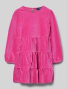 Polo Ralph Lauren Kids Cordkleid im Stufen-Look in Pink, Größe 104