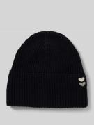 MARC O POLO Beanie aus reiner Baumwolle in Black, Größe 1