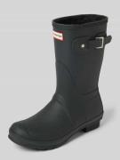 Hunter Gummistiefel mit Label-Print in Black, Größe 36