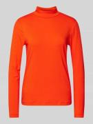 s.Oliver RED LABEL Slim Fit Langarmshirt mit Mock-Neck-Kragen in Orang...