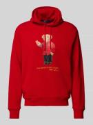 POLO RALPH LAUREN Hoodie mit Label-Print in Rot, Größe L