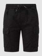 Alpha Industries Cargoshorts mit elastischem Bund in Black, Größe XL