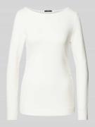 Zero Longsleeve mit U-Boot-Ausschnitt in Offwhite, Größe 38