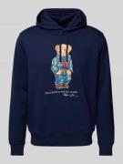 POLO RALPH LAUREN Hoodie mit Label-Print in Marine, Größe L