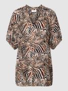 Saint Tropez Bluse mit Animal-Print Modell 'Tessa' in Mittelbraun, Grö...