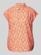 MARC O POLO Bluse mit floralem Muster in Orange, Größe 46