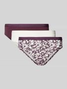 MARC O POLO Regular Fit Panty mit Schriftzug-Bund in Bordeaux, Größe S