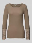 Fransa Longsleeve mit Spitzenbesatz Modell 'hizamond' in Taupe, Größe ...