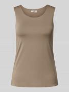 Fransa Tanktop mit Rundhalsausschnitt Modell 'ara' in Taupe, Größe L