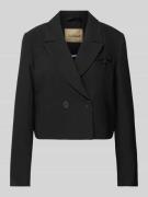 Smith and Soul Cropped Blazer mit Reverskragen in Black, Größe L