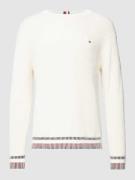 Tommy Hilfiger Strickpullover mit Logo-Stitching Modell 'SHADOW' in Of...