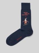 Burlington Socken mit Label-Detail Modell 'Snowboarding Santa' in Dunk...