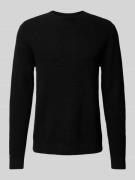 SELECTED HOMME Strickpullover mit Strukturmuster Modell 'ROSS' in Blac...