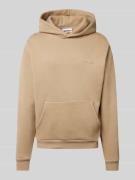 REVIEW Hoodie mit Kapuze in Taupe, Größe L