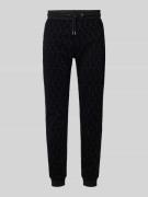 Christian Berg Men Relaxed Fit Sweatpants mit Gesäßtasche in Black, Gr...