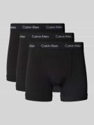 Calvin Klein Underwear Trunks mit Label-Bund im 3er-Pack in Black, Grö...