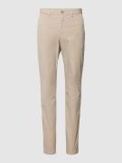 Profuomo Chino in unifarbenem Design in Sand, Größe 46