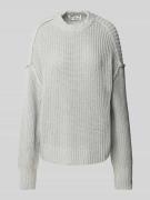 JAKE*S STUDIO WOMAN Oversized Strickpullover mit Strukturmuster in Sil...