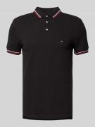 Tommy Hilfiger Regular Fit Poloshirt mit Logo-Stitching in Black, Größ...