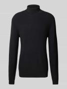 JAKE*S STUDIO MEN Strickpullover mit Rollkragen in Black, Größe L