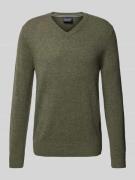 Christian Berg Men Wollpullover mit V-Ausschnitt und Kaschmir-Anteil i...