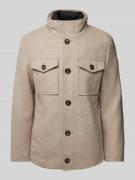 Tom Tailor Regular Fit Jacke mit Wolle in Beige, Größe L