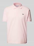 Lacoste Regular Fit Poloshirt mit Label-Patch in Rosa, Größe L