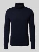 Tom Tailor Regular Fit Rollkragenpullover aus reiner Baumwolle mit Log...