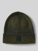 G-Star Raw Beanie mit Label-Patch und Woll-Anteil Modell 'Geffo' in Ol...